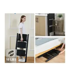 GENERICO - ESCALERA PLEGABLE DE 3 ESCALONES ANTIDESLIZANTE