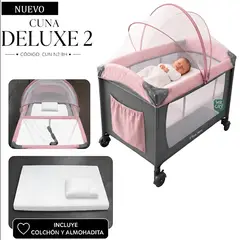 BABY HAPPY - Cuna Corral Baby Happy Deluxe 2 Rosado