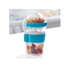 OTTOWARE - Vaso Para Yogurt Cereal Y Frutas Con Cuchara Para Hombre