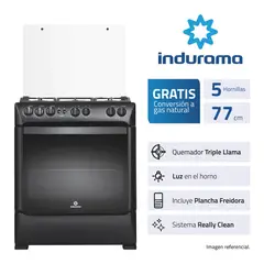INDURAMA - Cocina de pie 5 Quemadores Negro Indurama BORGOÑA ZFO