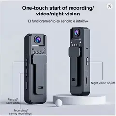 GENERICO - MINI CAMARA CLIP ESPIA DE BOLSILLO HD VISION NOCTURNA AUDIO VIDEO FOTO