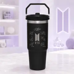 GENERICO - TOMATODO TERMO BTS PARA FANS DE ARMYS  - CAPACIDAD 900ML