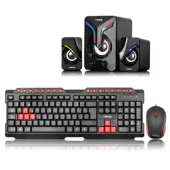 CYBERTEL - KIT TECLADO MOUSE ALAMBRICO PRINCE Y PARLANTES CYBERTEL S500
