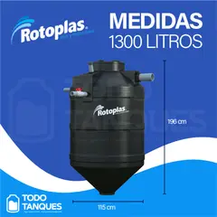ROTOPLAS - Biodigestor Autolimpiable Rotoplas 1300L