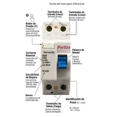 GENERICO - INTERRUPTOR DIFERENCIAL MONOFASICO 2X40AMP