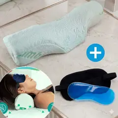 GENERICO - Almohada cervical Antifaz con gel para relajarse y dormir