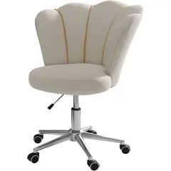 GENERICO - Silla Giratoria Ergonómica de Escritorio Oficina Tocador Blanco Buckingham-Niña