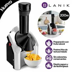 BLANIK - Maquina Para Preparar Helados Naturales Blanik BFFM024 - Negro