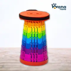 GENERICO - Banquito Telescópico Multicolor Plegable - Silla Portátil Ajustable para Todo Terreno