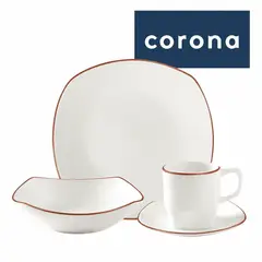 CORONA - Juego de Vajilla Zurich 16 Piezas – Vajillas Corona