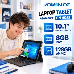 ADVANCE - Advance CN4058 2 en 1 Celeron N4020, 8GB RAM, 128GB SSD, 10.1″ Táctil, Windows 10.