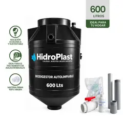 HIDROPLAST - Biodigestor Autolimpiable Hidroplast 600 Litros + Kit de Accesorios
