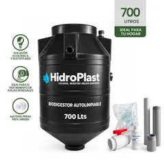 HIDROPLAST - Biodigestor Autolimpiable Hidroplast 700 Litros + Kit de Accesorios
