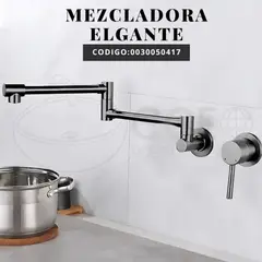FRATELLI - MEZCLADORA DE COCINA GIRATORIO 360 GRADOS A LA PARED GRIS