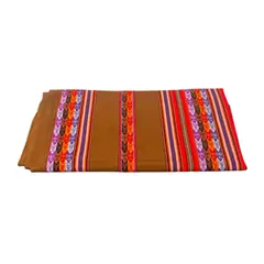 ACHALLAY ARTESANIA DE BARRO - Mantel Incaico 2.13 mts x 1.20 mts Marrón