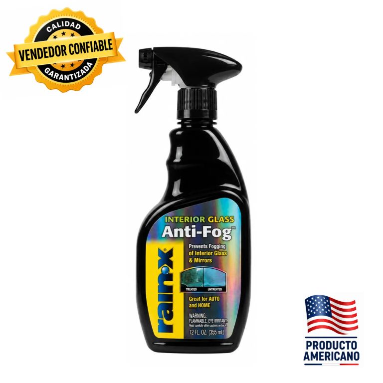 RAIN X Interior Glass Anti Fog. Antiempañante de Vidrios de 355ml