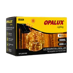OPALUX - Luz Decorativa LED Lineal Recargable Solar Opalux OP-L20O-WW