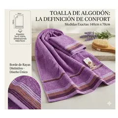 GOLDSUN - TOALLA DE BAÑO DE ALGODON 140CM X 70CM