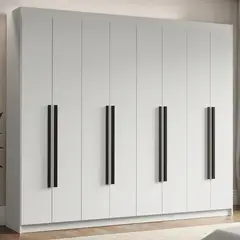 MADESA - Ropero Venus 8 Puertas 4 Cajones - BlancoBlancoNegro