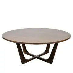 DECOR - Mesa de Centro Málaga Decorum de Madera 100 cm Redonda
