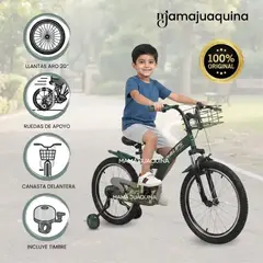 Baby - Bicicleta Para Niño Aro 20 «PHILLIPS KING» con Canasta Edición Exclusiva Green