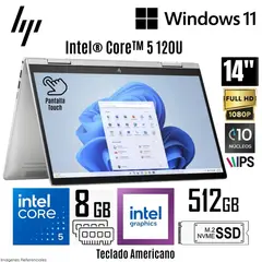 HP - HP ENVY X360 2 EN 1 14-ES1013DX  INTEL CORE 5 120U 8GB 512GB SSD 14 '' FHD WIN 11