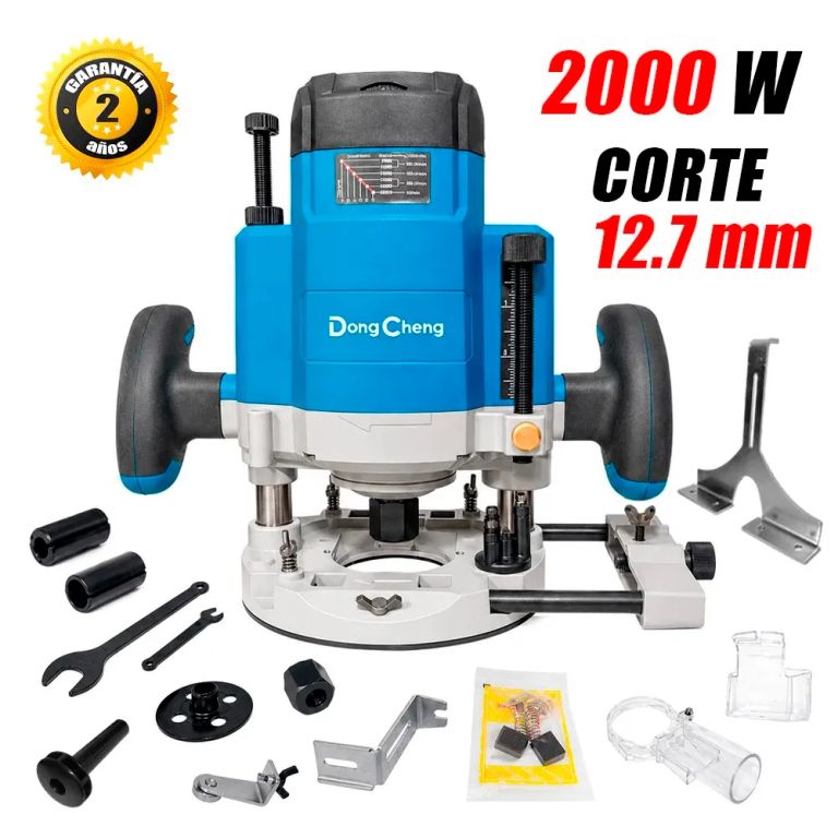 Ruteadora Fresadora Industrial 1 / 2 '' Dongcheng DMR06-12 2000W Velocidad Variable