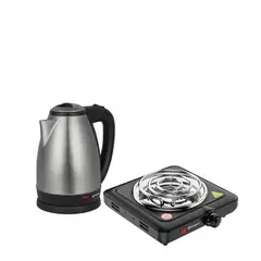 Imaco - COMBO COCINA ELÉCTRICA DE MESA 1 HORNILLA + HERVIDOR 1.8 LITROS