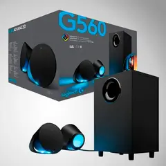 LOGITECH - Parlantes gamer Bluetooth Logitech G560 RGB 2.1 con subwoofer, USB