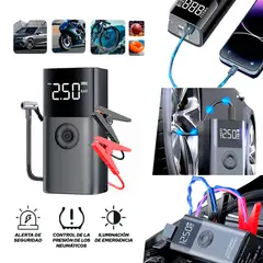 GENERICO - Arrancador de Auto Cargador Inflador de Llanta Automotriz Viaje