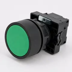 STECK - Pulsador Rasante PVC STECK SLPRN210 Verde 22 mm 1NA