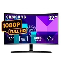 SAMSUNG - Monitor Samsung 32 Curvo Fhd Black Ls32d390ganxza