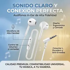 AWEI - (pack X 4) Auriculares Awei Pc-7 Alambricos Blanco