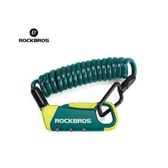 Rockbros - Cadena Candado Antirrobo para casco de bicicleta, maleta, Scooter Eléctrico, VERDE