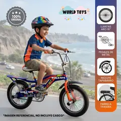Baby - Bicicleta BMX Para Niño «VOLT» ARO 16 Colección Exclusiva Blue & Orange