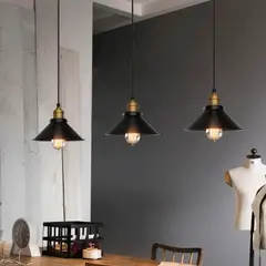 CEMLIGHTING - LAMPARA COLGANTE CANTABRIA  NEGRO E27