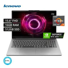LENOVO - Lenovo LOQ 15ARP10E Ryzen 7-7735HS, 16GB RAM, 512GB SSD, RTX 3050 6GB, 15.6″ FHD, Windows 11