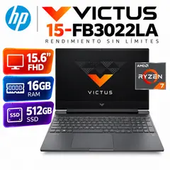 HP - HP Victus 15-fb3022la Ryzen 7-7445HS, 16GB RAM, 512GB SSD, RTX 4050 6GB, 15.6″ FHD