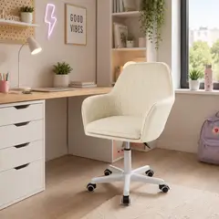 BUCKINGHAM - Silla Giratoria de Escritorio Oficina Buckingham Soft - Crema