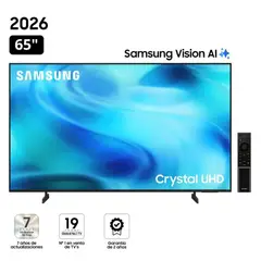 SAMSUNG - Televisor Samsung 65" Smart TV Crystal UHD 4K UN65U8000H - Nuevo 2026