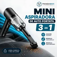 GENERICO - Mini Aspiradora Portátil 3 en 1 Recargable para Auto y Hogar con Accesorios