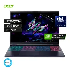 ACER - Acer Predator Helios Neo 16S AI Core Ultra 9-275HX, 16GB RAM, 1TB SSD, RTX 5060 8GB, 16″ WQXG OLED