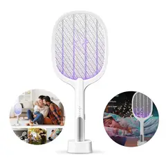 GENERICO - Raqueta Mata Zancudos con Lámpara Led Recargable Eléctrica