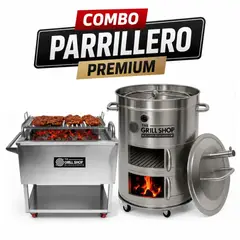 THE GRILL SHOP - COMBO PARRILLERO PREMIUM | Caja China Grande + Cilindro Grande