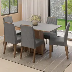 MADESA - Juego de Comedor Cedro con 6 Sillas