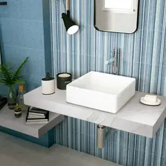 Klipen - LAVATORIO BOWL CUBO BLANCO 38X38X13.5CM
