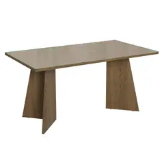 MADESA - Mesa de Comedor Rectangular 6 Puestos con Tablero de Madera y Cristal