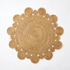 ZALMOHADAS - Alfombra Espiral Bohemia 120x120 cm Zalmohadas