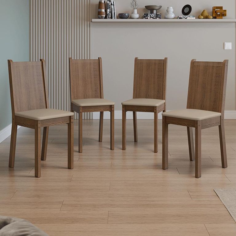 Kit 4 Sillas de Comedor Madesa 4290