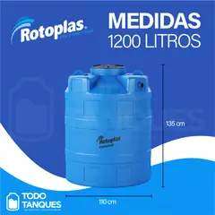 ROTOPLAS - Cisterna de Agua Rotoplas 1200L + Accesorios